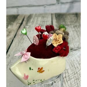 Up Cycled Pin Cushions - Handmade Embellishments - Pin Cushions - Pin Keeps